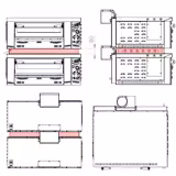 Cadre pour four à pizza - 1120x1080x80mm - Inox - compatible avec GEP6T & GEP6T#GEP6T
