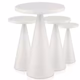 (4 stuks) Tafellamp - CONE - oplaadbaar - draadloos - IP54 - dimbaar in 3 standen - Ø130mm - Whisper White