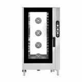 Panadería-Eléctrico-Horno mixto - Manual - 16x EN 600x400 - incl. inyección directa regulable, carro para bandejas & soportes