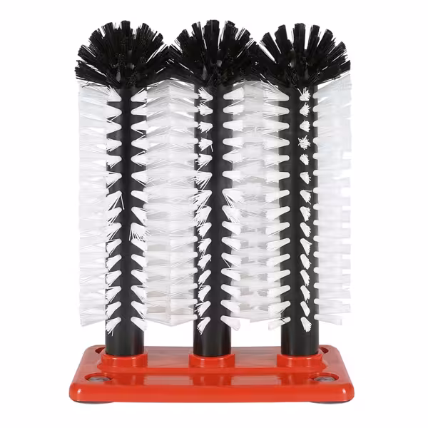 (2 pièces) FUCHS | DELFIN® Brosse à laver les verres - 3x240mm - avec plaque de fond en plastique - 1-2-3