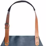 (6 pieces) KARLOWSKY | Professional Leather Bib Apron – Ink Blue - 600×820 mm