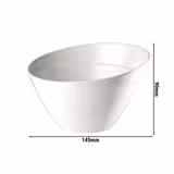 (6 stycken) Skål - BALANCE – Melamin – 0,4 liter – Ø 145 mm – Vit