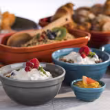 (6 stuks) Dompelbakjes - EMMA - Melamine - 60 ml - Ø 75mm - Grijs