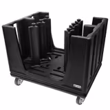 Bordenwagen - verrijdbaar - voor Ø180-325mm borden - 180-480 borden - met 6 verstelbare scheidingswanden - 985x760x900mm - polyethyleen