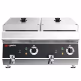 Commercial Electric Double Deep Fryer - 600mm - 8+8 litres - 9 kW - with drain tap