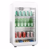 Minibar - 495mm - 113L - con 1 porta in vetro & illuminazione LED - Bianco