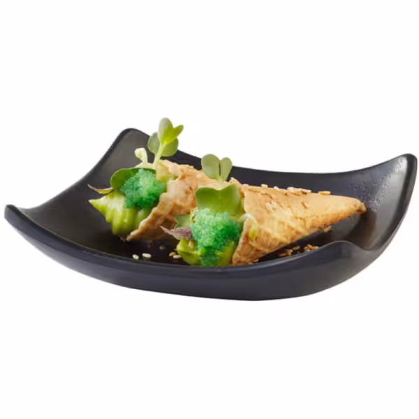 (6 stuks) Dipschaaltje - ZEN - Melamine - 60ml - hoekig - 105x105mm - Zwart