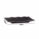 (6 stuks) Dienblad MARONE - Melamine - 22,5x15cm - hoogte: 30mm - zwart/bruin - stapelbaar