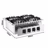 Commercial Drop-in Gas Hob – 30 kW – 4 Burners