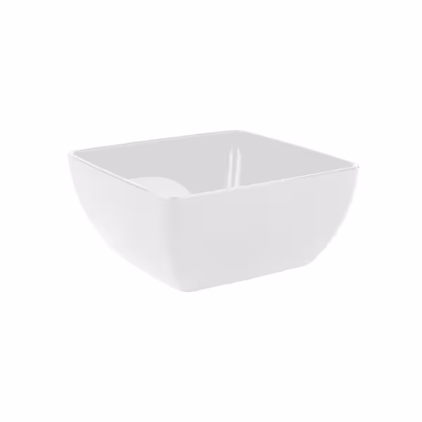 (6 stuks) Schaal - FRIENDLY - PET - 0,14L - vierkant - 90x90mm - Diepte:40mm - stapelbaar - wit