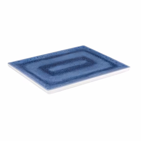 (6 stuks) GN-dienblad - BLUE OCEAN - Melamine - GN 1/2 - hoogte: 20mm - Blauw/Wit
