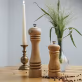(6 pcs) Pepper Mill PREMIUM - ETERNAL - Beech Wood - Height: 230mm - Light Brown