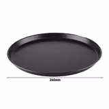 (6 db) Pizza tálca - Ø 360mm - kék fém - nem bevonva - magasság: 25mm