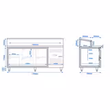 Commercial Saladette Prep Counter PREMIUM - 1795mm - 6 Drawers - for 8x GN 1/3