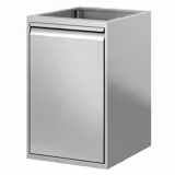 Poubelle PREMIUM – module sous plan – avec 2 bacs en plastique sur rails – compatible avec les meubles sous évier SSIE2 et ATK, profondeur 600 mm