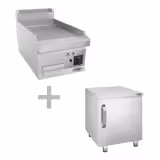 Plaque de cuisson électrique - 3,6 kW - Rainurée - avec sous-structure à 1 porte