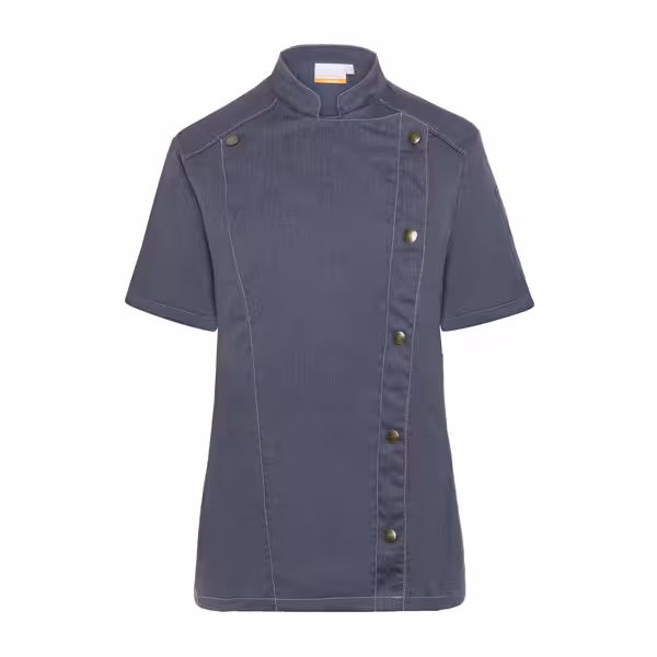 KARLOWSKY| Women's Short-Sleeve Chef Jacket – Denim-Style Vintage Black - ROCK CHEF Stage 2 - Size 34