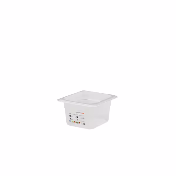 (6 bucăți) CAMBRO | SafeTrak - Recipiente din polipropilenă GN 1/6 - Lactate - Înălțime: 100mm