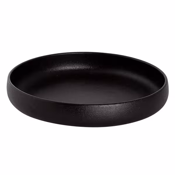 (6 pcs) UNIVERSE | Deep Plate - Porcelain - Ø210mm - Black
