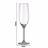 (12 pcs) Champagne glass - ESPRIT - 210 ml - Clear