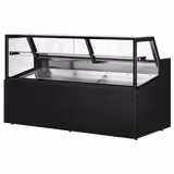 Koeltoonbank - 1955x910mm - 254 liter - kleur zwart - dubbel glas - met 1 planken