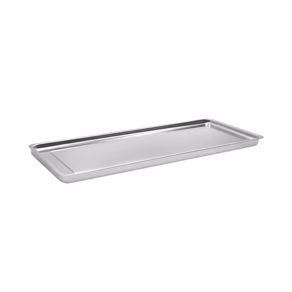 Serveerplateau - RVS - met opstaande rand - 768x268mm - hoogte: 40mm