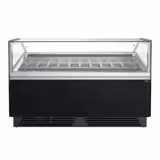 Commercial Ice Cream Display Freezer ADAM – with Removable Motor – 1700 mm – Air-Cooled – for 18× 5 L or 12× 7 L Pans – incl. Extension Cable for Motor Removal – Black