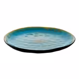 (4 Stück) LOTUS - Teller - flach - Ø 275mm - Türkis/ Schwarz