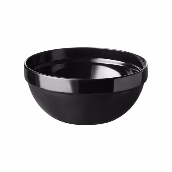 (6 stuks) Kom - FRIENDLY - PET - 0,5 liter - rond - Ø 140mm - Zwart