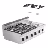 موقد غاز MARIO 700 - 1200x700x430mm - 36 kW - 6 شعلات