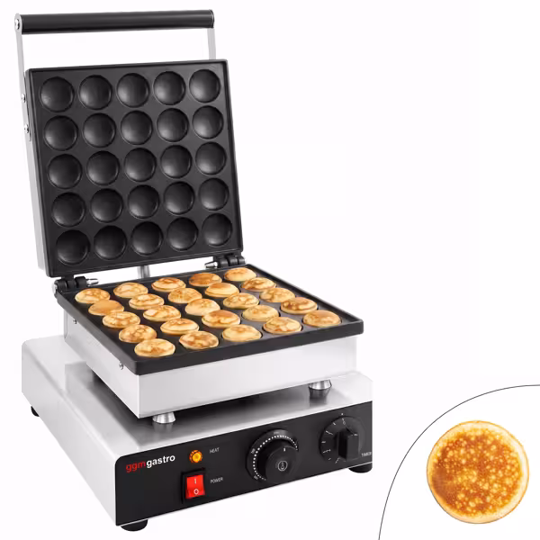 Waffle iron - Single - Manual - 1,75 kW - Shape: Pancake balls - Teflon-coated baking plates