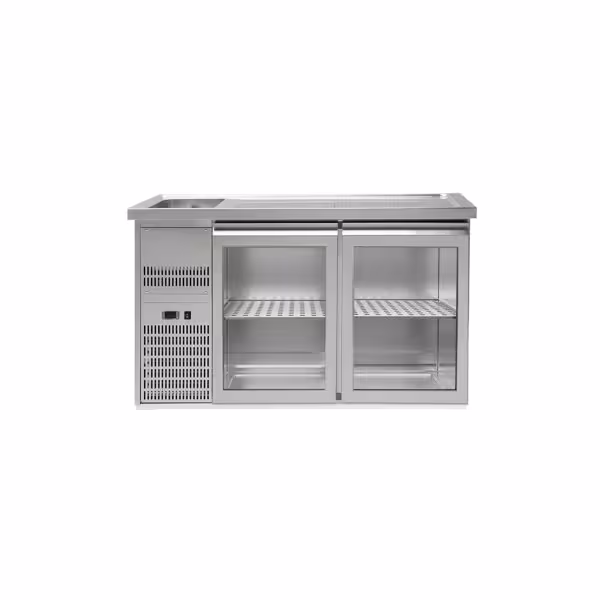 Frigider pentru bere 1,5 x 0,7 m - cu 2 uşi din sticlă