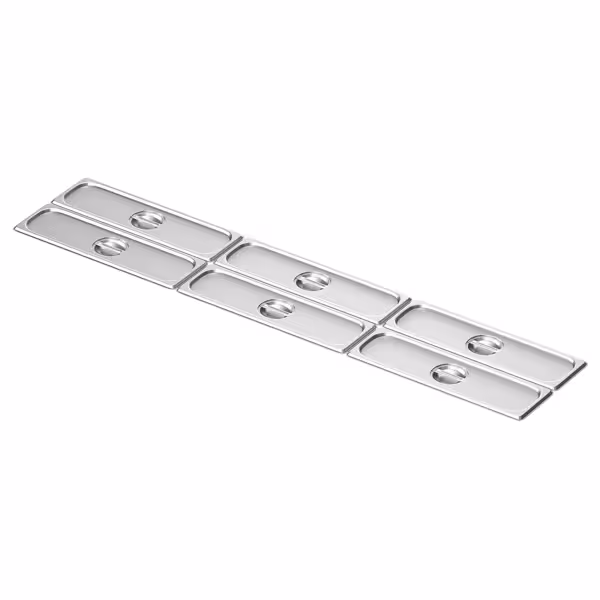 (6 Stück) Edelstahl-Deckel GN 2/4