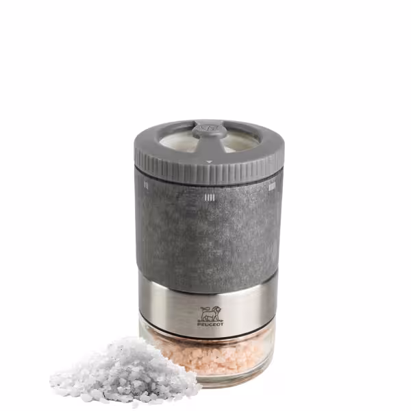 (6 Stück) PEUGEOT | MAESTRO - Salzbar - u'Select - Holz - Graphit - Höhe: 110mm - mit austauschbarem Salzglas