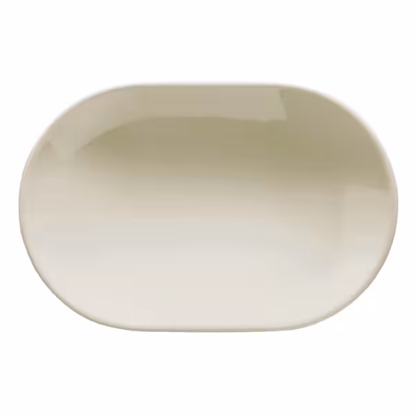 (12 stuks) TEOS - bord - platte/oval - ovaal - porselein - Ø360mm - crème