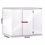 Cella frigorifera TN - 3310x5760mm - 34,40m³ - con pavimento - pannello 80mm
