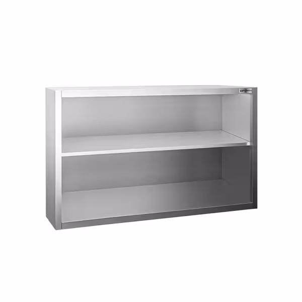 Stainless steel wall-mounted cabinet PREMIUM - 1200x400mm - without sliding door - 800mm high