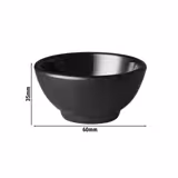 (6 pièces) Coupelles à sauce - PURE - Melamine - 20 ml - Ø 60 mm - Noir