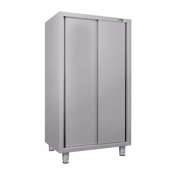 RVS hoge kast AISI 304 ECO - 1200x600mm - 2 schuifdeuren - hoogte: 1800mm
