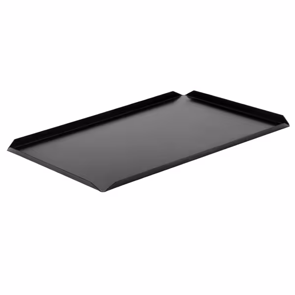 (5 pcs) Serving Platter - Aluminium - 600x150x10mm - Black - rectangular