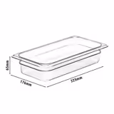 (6 pièces) CAMBRO | Camview® - Bac GN 1/3 en copolymère - Transparent - Hauteur : 65 mm - Sans BPA