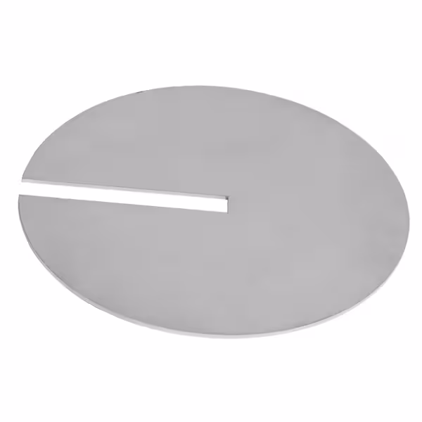 Fleischplatte mit Schlitz für Dönerspieß - 195x195x10mm - Edelstahl - passend für DUI6R, DUI8R, DUI10R