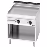 Plancha eléctrica Fry top - 9,6 kW - Liso - Superficie de cocción: 795x500mm - con base abierta