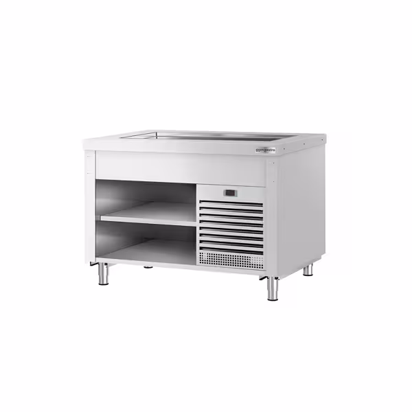 Banco buffet professionale refrigerato COPENAGHEN - 1240mm - con piano refrigerato - Acciaio inox