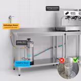 Commercial Espresso Machine "Grace" - 2 Group - with Digital Display - Pre-infusion System & 2 Steam Wands - Black