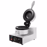 Wafelijzer - Enkel - Digitaal (met timer) - 1,3kW - Vorm: Hartvorm - Ø115mm - bakplaten met antiaanbaklaag (Teflon)