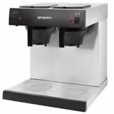 Cafetera de filtro profesional - 2x 2L - 2,8 kW - con placas calefactoras [2] & relleno manual & protección contra sobrecalentamiento & indicador de nivel de agua - incl. 2 jarras de vidrio