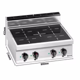 Cuisinière à induction - 14 kW - 4 plaques de cuisson