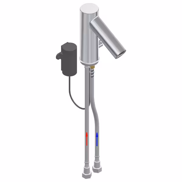 Enkelgats mengkraan PREMIUM - met 1-gats monobloc, tafelmodel, sensor, eengreeps, mengkraan (warm/koud), G1/2 - 168mm