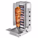 غاز شواية شاورما 4 رؤوس - 4 شعلات - 20 kW - يشمل 2 دروع واقية ودفعات تحويل غاز طبيعي وغاز LPG